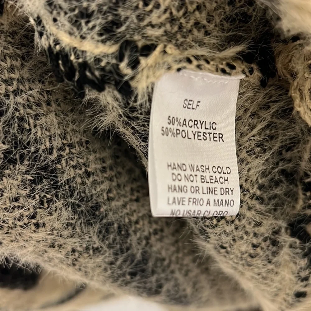 Easel Tan and Black Striped Sweater - Picture 4 of 5